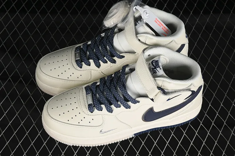 All categories Nk Air Force 1 Air Force series Nk Air Force 1 Mid Air Force mid-top Nk Air Force 1'07 Mid rice dark blue two-color bottom Air Force One starry mid-top casual sneakers XL0236-233